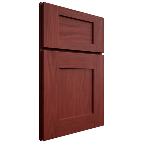 Shiloh Cabinetry Full Overlay Lancaster Cherry Plain Cut Red Door