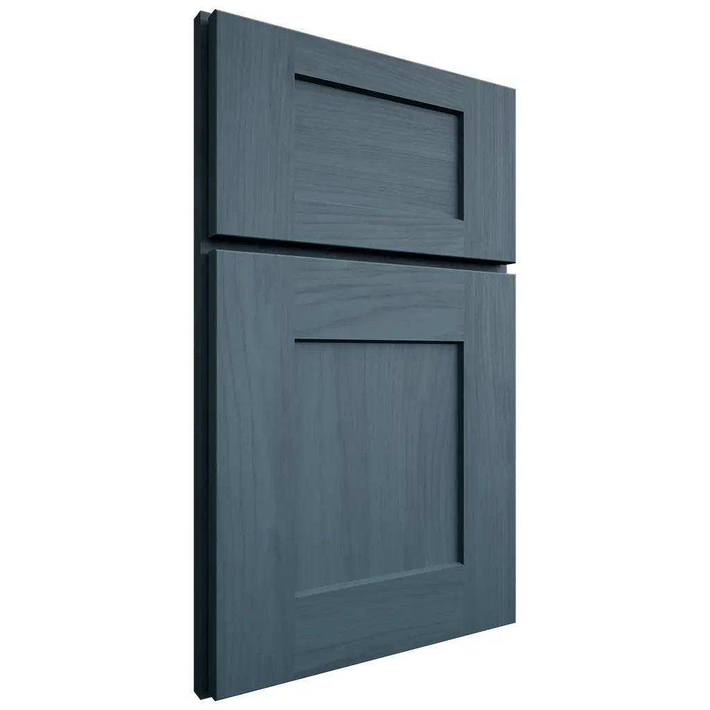 Shiloh Cabinetry Full Overlay Lancaster Hickory Plain Cut Hudson Door