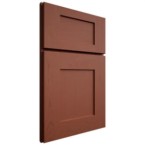 Shiloh Cabinetry Full Overlay Lancaster Maple Plain Cut Cayenne Door