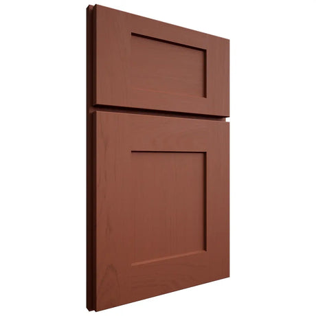 Shiloh Cabinetry Full Overlay Lancaster Maple Plain Cut Cayenne Door