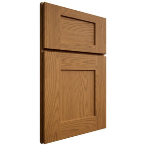 Shiloh Cabinetry Full Overlay Lancaster Red Oak Plain Cut Autumn Door