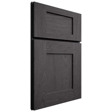 Shiloh Cabinetry Full Overlay Lancaster Red Oak Plain Cut Harbor Door