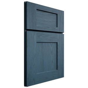 Shiloh Cabinetry Full Overlay Lancaster Red Oak Plain Cut Hudson Door