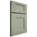 Shiloh Cabinetry Full Overlay Lancaster Red Oak Plain Cut Moss Door