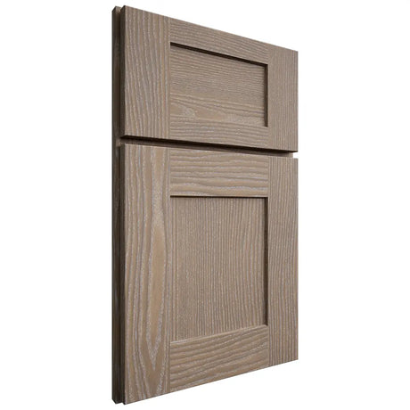 Shiloh Cabinetry Full Overlay Lancaster White Oak Plain Cut Almond Door