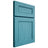 Shiloh Cabinetry Full Overlay Landes Alder Plain Cut Aqua Door
