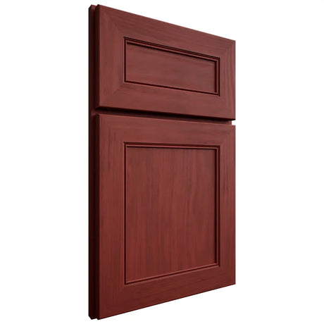 Shiloh Cabinetry Full Overlay Landes Cherry Plain Cut Red Door