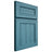 Shiloh Cabinetry Full Overlay Landes Hickory Plain Cut Aqua Door