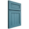 Shiloh Cabinetry Full Overlay Landes Hickory Plain Cut Aqua Door
