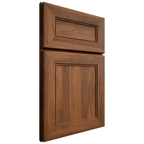 Shiloh Cabinetry Full Overlay Landes Hickory Plain Cut Burnt Sugar Door