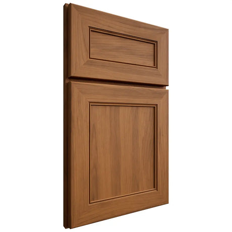 Shiloh Cabinetry Full Overlay Landes Hickory Plain Cut Chestnut Door