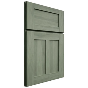 Shiloh Cabinetry Full Overlay Landes Hickory Plain Cut Moss Door