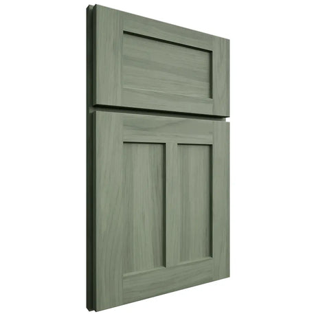 Shiloh Cabinetry Full Overlay Landes Hickory Plain Cut Moss Door