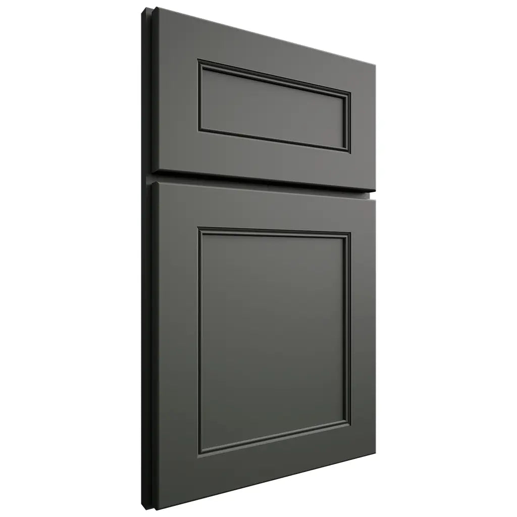 Shiloh Cabinetry Full Overlay Landes Paintable Pewter Green Door