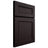Shiloh Cabinetry Full Overlay Landes Red Oak Plain Cut Espresso Door
