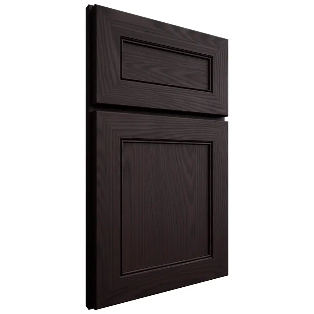 Shiloh Cabinetry Full Overlay Landes Red Oak Plain Cut Espresso Door