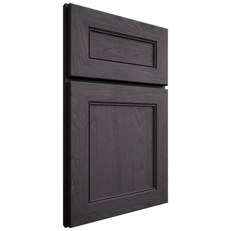 Shiloh Cabinetry Full Overlay Landes Red Oak Plain Cut Harbor Door