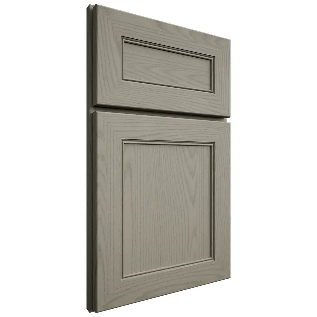 Shiloh Cabinetry Full Overlay Landes Red Oak Plain Cut Thyme Door