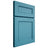 Shiloh Cabinetry Full Overlay Landes White Oak Plain Cut Aqua Door