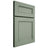 Shiloh Cabinetry Full Overlay Landes White Oak Plain Cut Moss Door