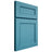 Shiloh Cabinetry Full Overlay Landes White Oak Rift Cut Aqua Door