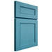 Shiloh Cabinetry Full Overlay Landes White Oak Rift Cut Aqua Door
