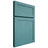Shiloh Cabinetry Full Overlay Malibu Red Oak Plain Cut Aqua Door
