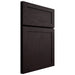 Shiloh Cabinetry Full Overlay Malibu Red Oak Plain Cut Espresso Door