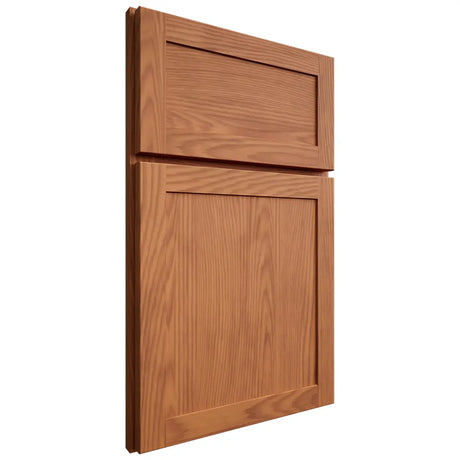 Shiloh Cabinetry Full Overlay Malibu Red Oak Plain Cut Harvest Door