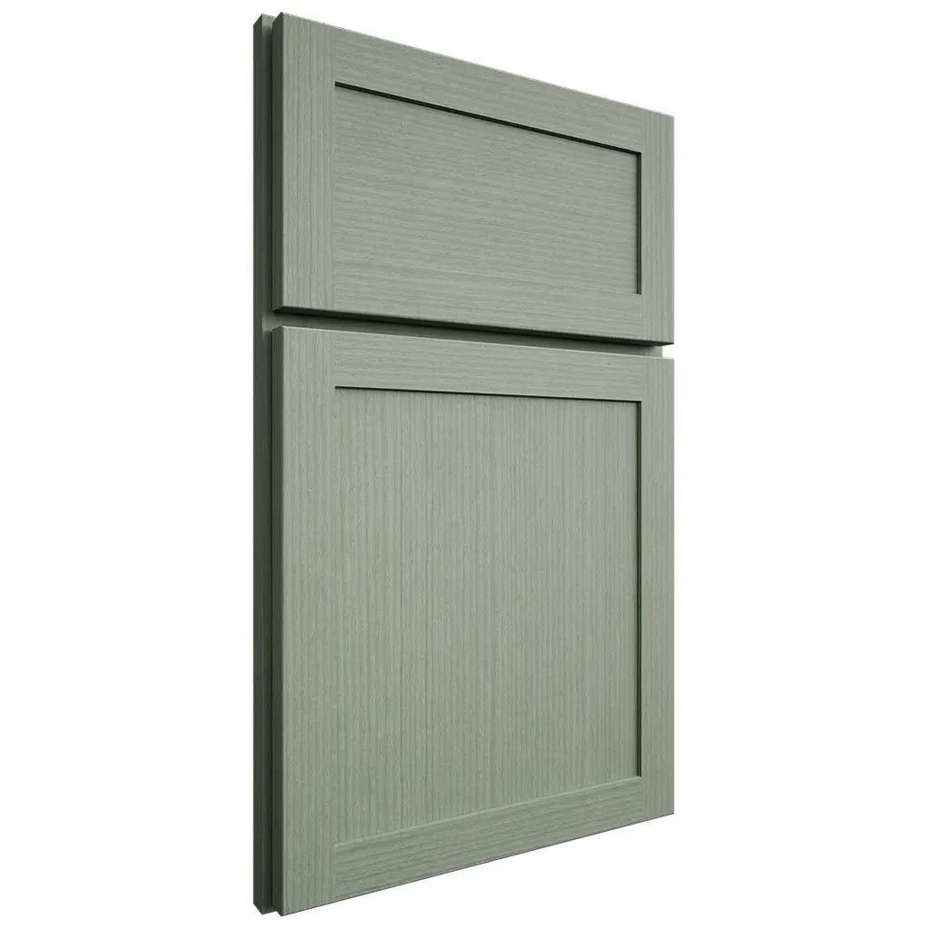Shiloh Cabinetry Full Overlay Malibu White Oak Rift Cut Moss Door