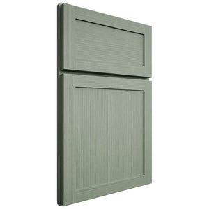 Shiloh Cabinetry Full Overlay Malibu White Oak Rift Cut Moss Door