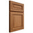 Shiloh Cabinetry Full Overlay Manchester Alder Plain Cut Caramel Door