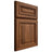 Shiloh Cabinetry Full Overlay Manchester Hickory Plain Cut Burnt Sugar Door