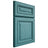 Shiloh Cabinetry Full Overlay Manchester Red Oak Plain Cut Aqua Door