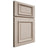 Shiloh Cabinetry Full Overlay Montgomery Alder Plain Cut White Sands Door