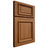 Shiloh Cabinetry Full Overlay Montgomery Hickory Plain Cut Chestnut Door