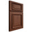 Shiloh Cabinetry Full Overlay Montgomery Walnut Plain Cut Rye Door