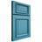 Shiloh Cabinetry Full Overlay Montgomery White Oak Plain Cut Aqua Door