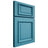 Shiloh Cabinetry Full Overlay Montgomery White Oak Quarter Sawn Aqua Door