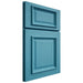 Shiloh Cabinetry Full Overlay Montgomery White Oak Quarter Sawn Aqua Door