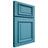 Shiloh Cabinetry Full Overlay Montgomery White Oak Rift Cut Aqua Door