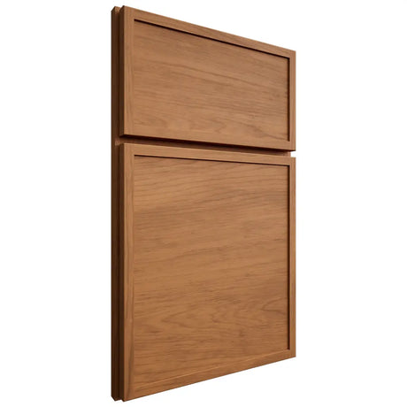 Shiloh Cabinetry Full Overlay Napa Horizontal Alder Plain Cut Caramel Door