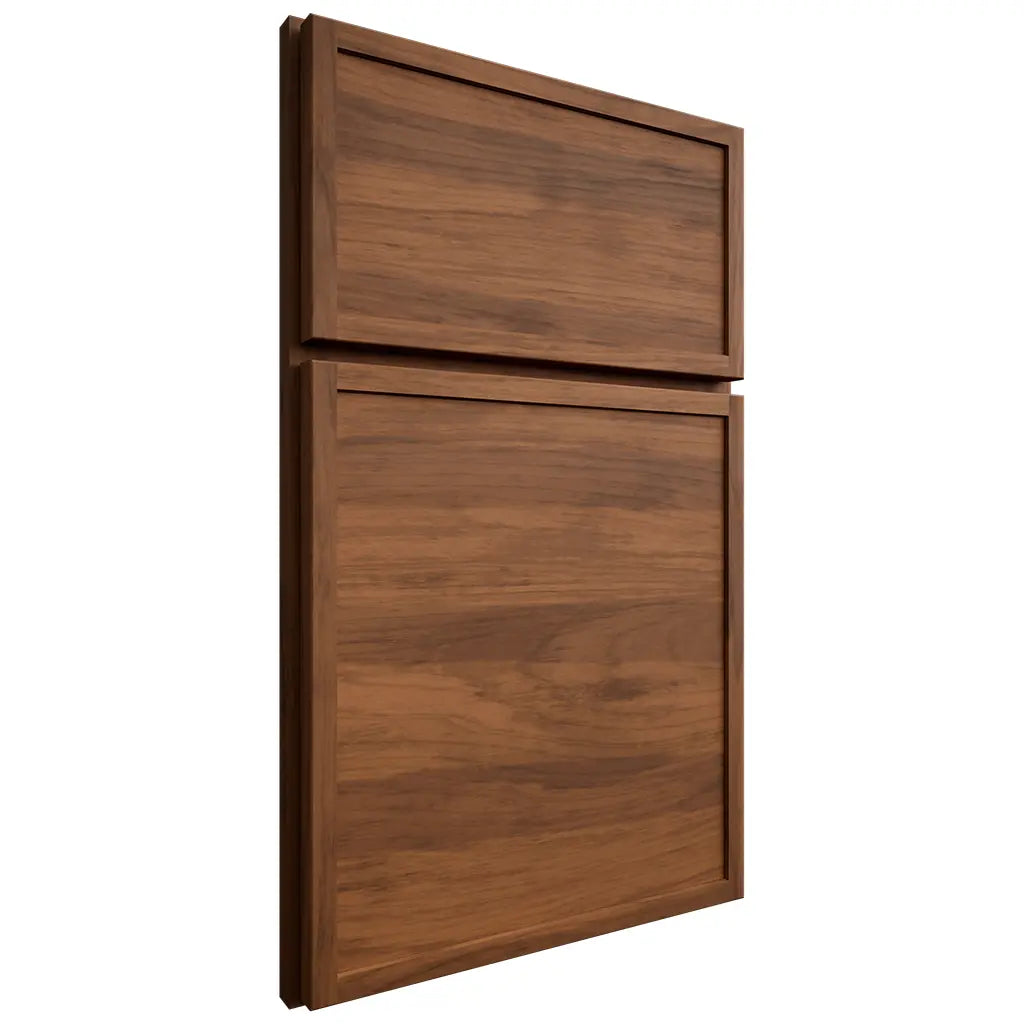 Shiloh Cabinetry Full Overlay Napa Horizontal Hickory Plain Cut Burnt Sugar Door