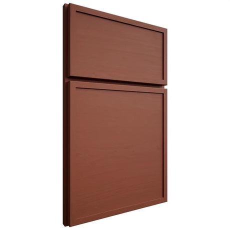 Shiloh Cabinetry Full Overlay Napa Horizontal Maple Plain Cut Cayenne Door