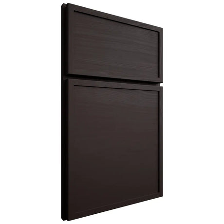 Shiloh Cabinetry Full Overlay Napa Horizontal Maple Plain Cut Espresso Door
