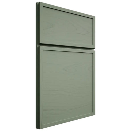 Shiloh Cabinetry Full Overlay Napa Horizontal Poplar Plain Cut Moss Door