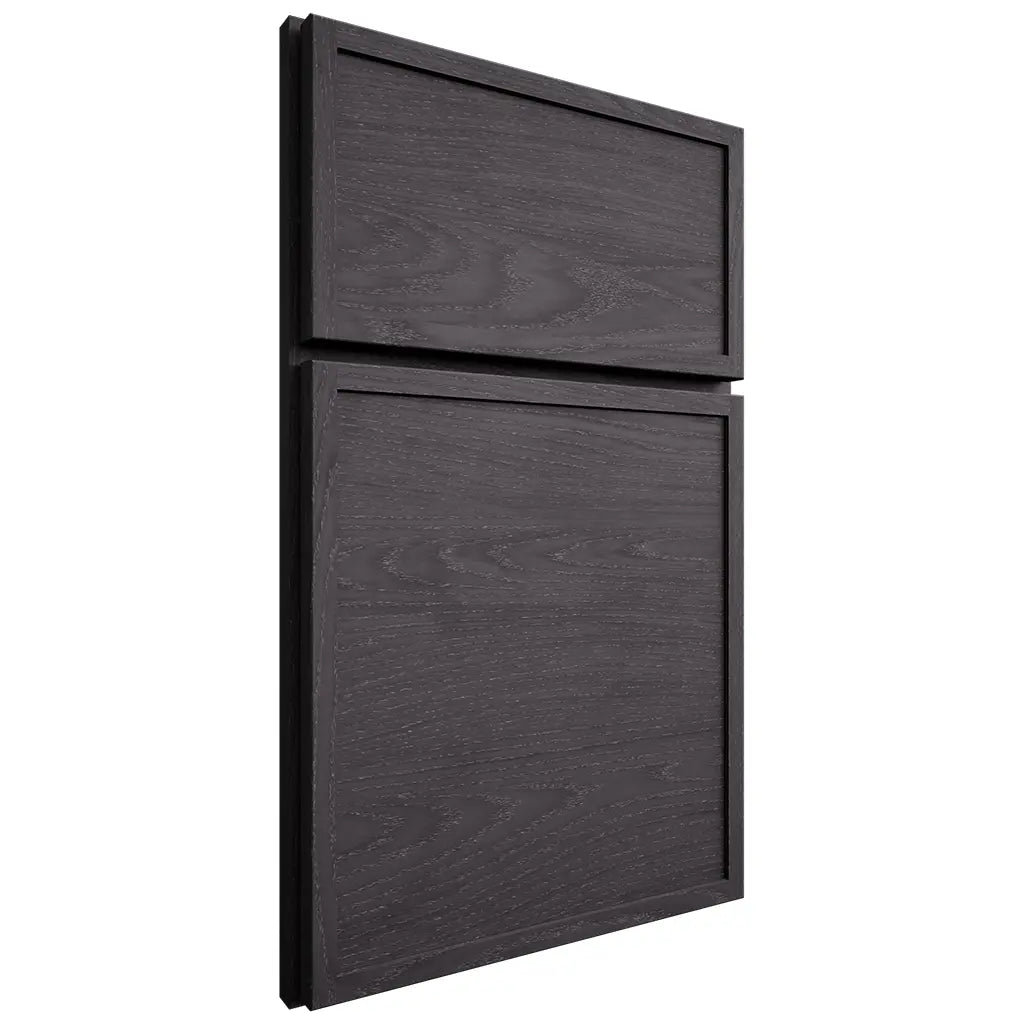 Shiloh Cabinetry Full Overlay Napa Horizontal Red Oak Plain Cut Harbor Door