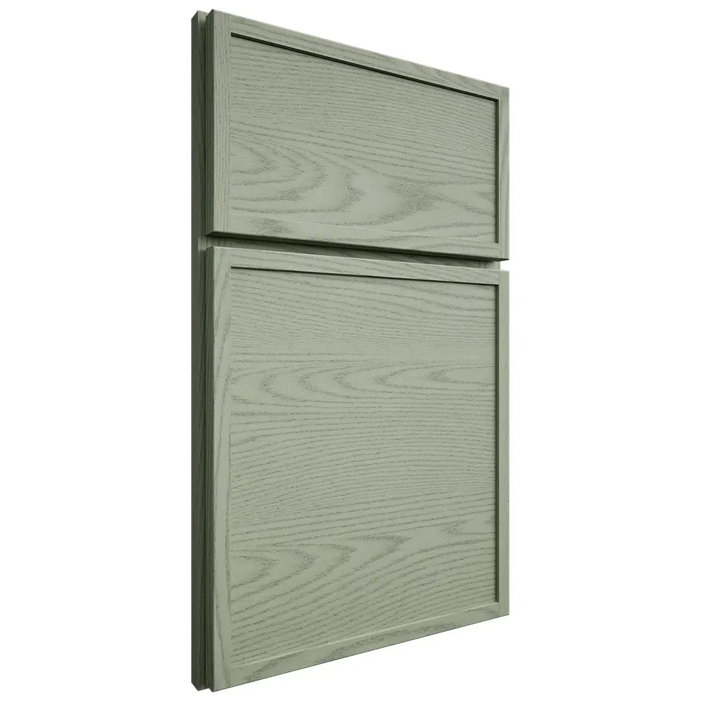 Shiloh Cabinetry Full Overlay Napa Horizontal Red Oak Plain Cut Moss Door