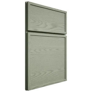 Shiloh Cabinetry Full Overlay Napa Horizontal Red Oak Plain Cut Moss Door