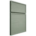 Shiloh Cabinetry Full Overlay Napa Horizontal White Oak Plain Cut Moss Door